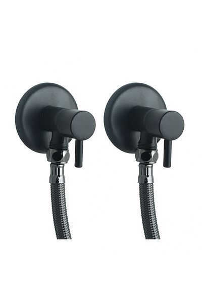 FKN Black Spiral Brass - Double Stick Head Bidet Tap