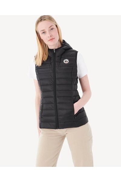 Jott Women's black hooded vest Jott Mali Black