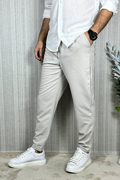 CW Casualwear Men's Colombia Fabric Double Leg Light Gray Jogger Pants