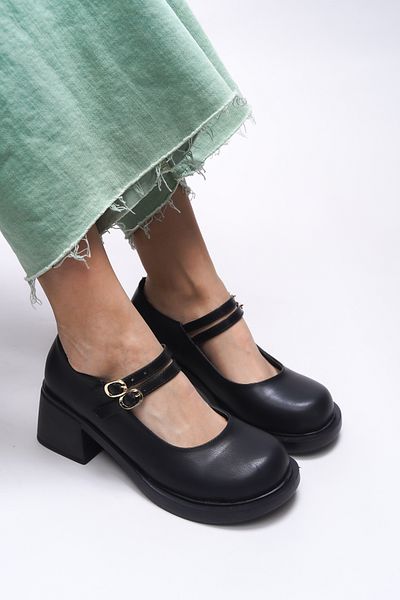 Riccon Γυναικεία Loafers Merlyrra 0012502   Μαύρο δέρμα