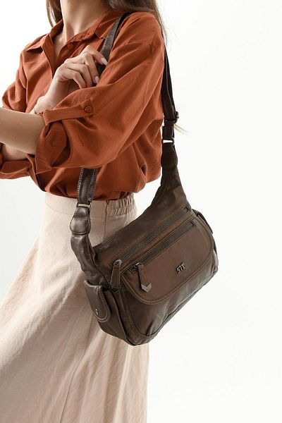 571 Collections Çanta Faux Leather Shoulder Bag Bronze (Model: 571-13-10L)