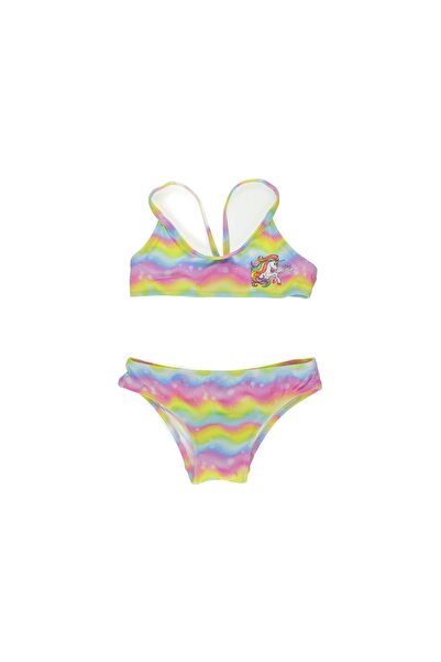 SLIPSTOP Kız Çocuk Unicorn Baskılı Bikini Takım