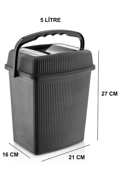 ASlife Home Coș de gunoi pentru bucătărie, baie, 5 litri
