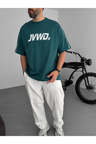 BYBASICMAN Dark Green 22 Printed Oversize T-Shirt Jj-133