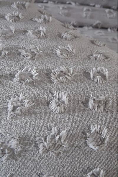 EVYA 100% Cotton Pompom Pique Set Oversize 240 X 260 cm Soft Breathable Summer Bedspread