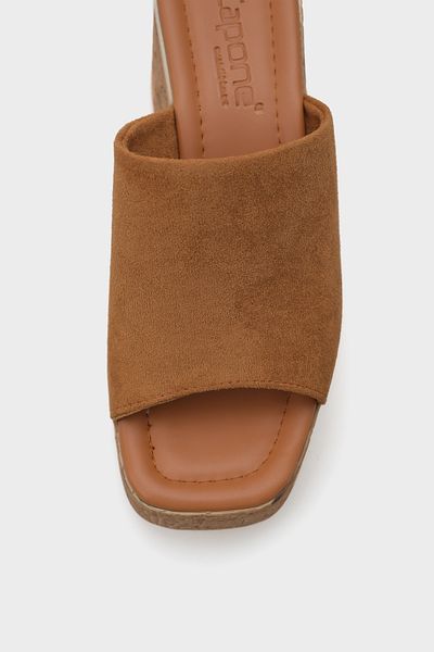 Capone Outfitters Plateau-Damenhausschuhe aus Wildleder mit einem Riemen
