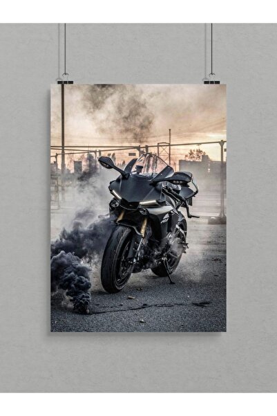 Sticksy Yamaha YZF-R6 Motor Poster - Motosiklet Poster - Parlak Fotoğraf Kağıdı Poster