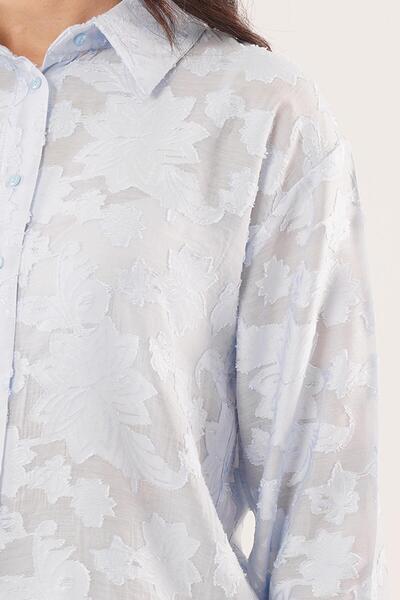 Hipo Trend Cămașă albastră cu modele florale