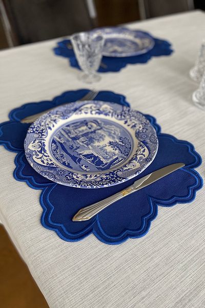 QBR Home Vintage American Service. Blue (1 Piece)