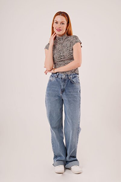 JANES Leopard Pattern Short Sleeve Women's Basic T-Shirt