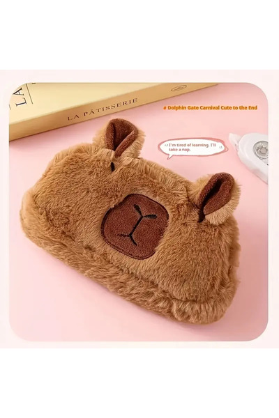 BABUN Animal Capybara Urechi Băiat Fată Copil Adolescent Suport stilou de pluș Husă pentru creion Capybara Suport stilou