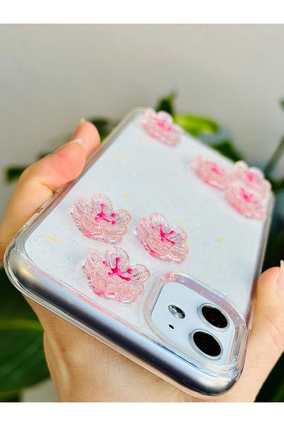 Go Aksesuar جراب سيليكون مرن بتصميم ساكورا إيبوكسي متوافق مع هاتف آيفون 11 مع لعبة