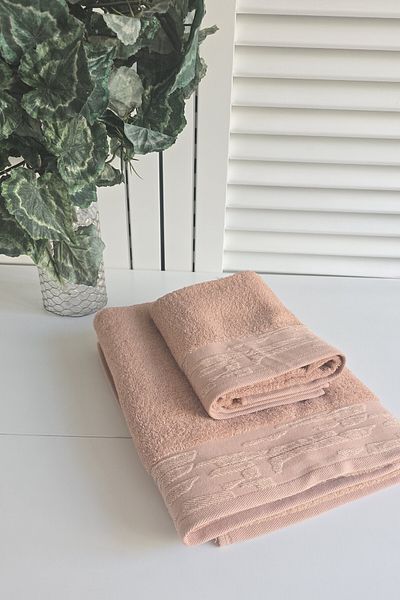 Özdilek Large Size Towel Set - Turkish Bath Set 2 Pieces