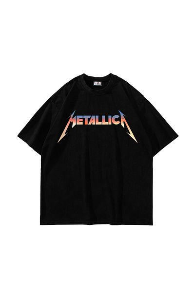 Sekizbiraltı Μπλουζάκι Unisex με στάμπα Metallica Unforgiven Μαύρο Oversize