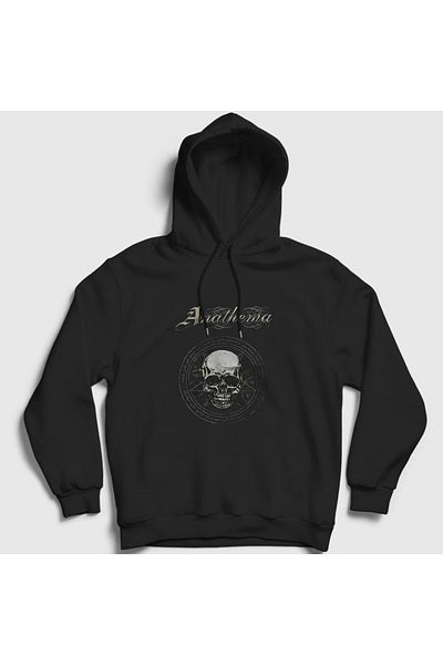 Presmono Φούτερ με κουκούλα Unisex Black Skull Anathema - 9833tt