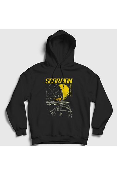 Presmono Φούτερ με κουκούλα Mortal Kombat Unisex Black Scorpion V4 - 147687 ττ