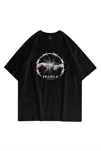 Trendiz Μαύρο μπλουζάκι Unisex People Connection