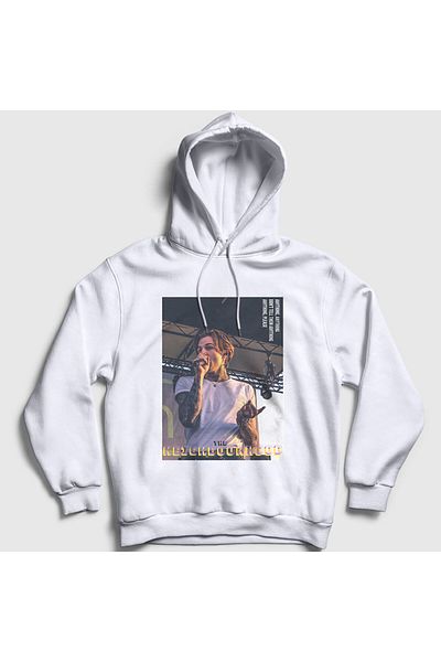 Presmono Jesse Rutherford The Neighborhood Unisex φούτερ με λευκή κουκούλα 175637 ττ