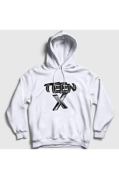 Presmono Λογότυπο Ken Carson Unisex Φούτερ με λευκή κουκούλα - Teen X 424060 ττ