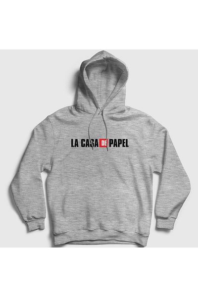 Presmono Φούτερ La Casa De Papel Unisex γκρι με κουκούλα - 197450 ττ