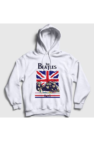 Presmono Φούτερ The Beatles Unisex με λευκή κουκούλα - 115671 ττ