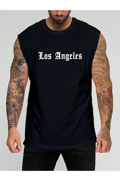 BENROMA 1 προϊόν είναι δώρο για αγορές 6 και άνω Los Angeles Printed Sleeveless T-Shirt