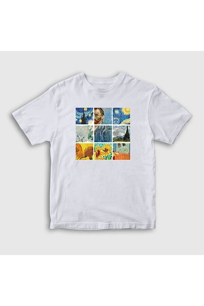 Presmono Παιδικό μπλουζάκι Vincent Van Gogh Unisex - Λευκό, Καλλιτεχνικός Ζωγράφος, 303049 ττ