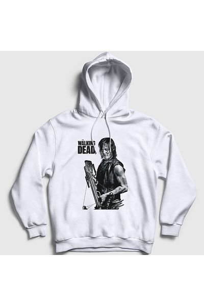 Presmono Φούτερ Daryl Dixon Unisex με λευκή κουκούλα - The Walking Dead 219941 tt