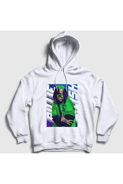 Presmono Λευκό φούτερ με κουκούλα Billie Eilish Unisex - 154307 ττ
