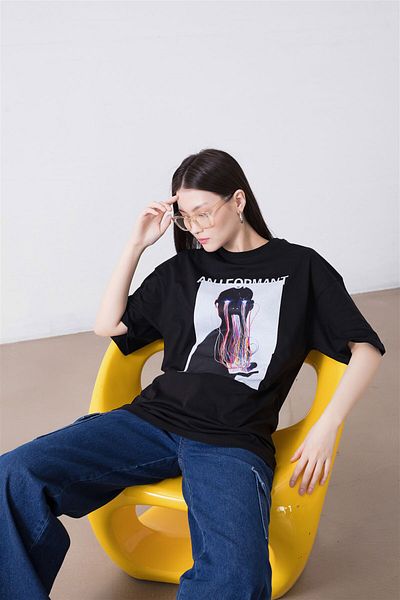 Trendiz Unisex Aniformant Μαύρο T-Shirt