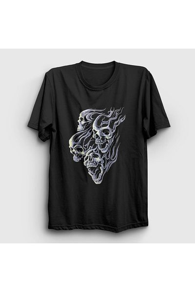Presmono Μπλουζάκι Black Smoke Skulls Unisex Skulls - 424818 ττ