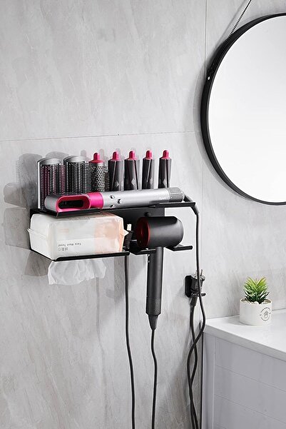 3art Metal Dyso-n Airwrap Stand - Saç Kurutma Makinesi Askısı - Banyo Rafı