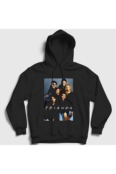 Presmono Φούτερ Unisex Μαύρη κουκούλα - All Friends 189240 ττ