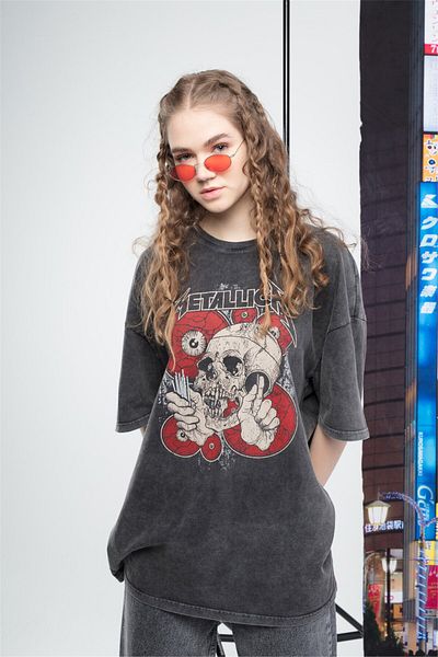 Trendiz Дамска тениска Metallica Anthracite