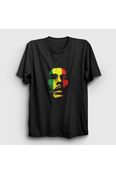 Presmono Unisex Black Ethiopia Bob Marley T-Shirt 264780 Tt