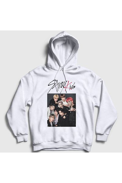 Presmono Φούτερ Stray Kids Unisex με λευκή κουκούλα - 122603 ττ