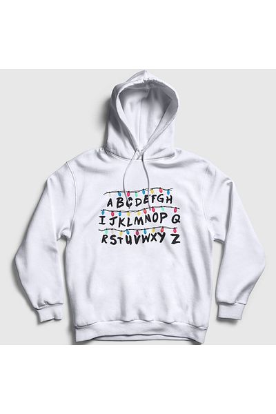 Presmono Φούτερ Unisex με λευκή κουκούλα Stranger Things - 218962 ττ