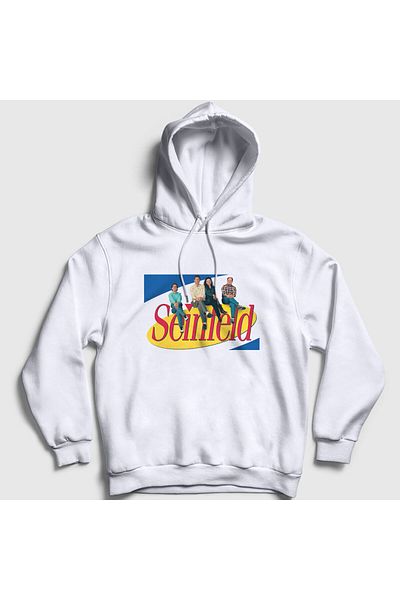 Presmono Φούτερ Unisex με λευκή κουκούλα Seinfeld - 208717 ττ
