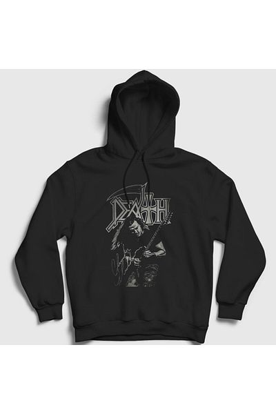Presmono Унисекс черен суитшърт с качулка Chuck Schuldiner Death - 137821tt