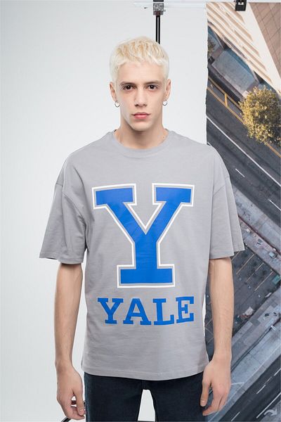 Trendiz Ανδρικό Tshirt Yale σε γκρι χρώμα