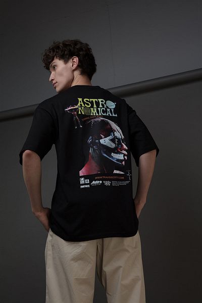 Trendiz Fortnite Unisex Μαύρο Αστρονομικό T-Shirt