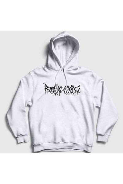Presmono Λευκό λογότυπο Rotting Christ Unisex φούτερ με κουκούλα - 170960 ττ