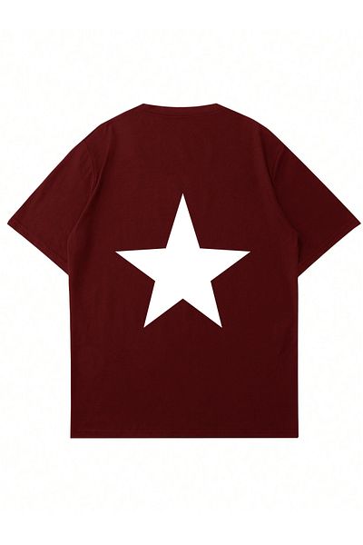 Mad&Calf Μπλουζάκι Unisex Double Star με στάμπα με λαιμόκοψη