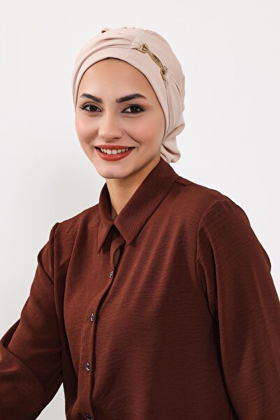 Aisha's Design Aerobin Kumaş Aksesuarlı Hazır Türban,HT-93,Taş