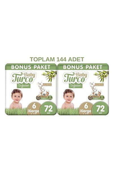 Baby Turco Doğadan 6 Numara Xlarge 72x2 Toplam 144 Adet
