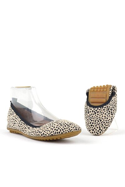 TREND Siyah Bej Katlanabilir Kadın Babet