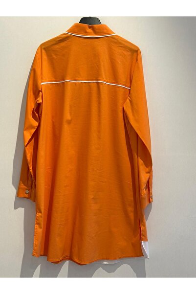 FUAT GÜRSEN Bead Embroidered Shirt Collar Button Closure Large Size Tunic