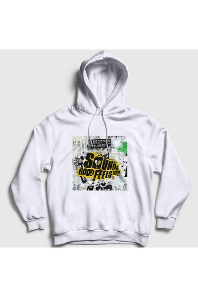 Presmono Φούτερ 5 Seconds Of Summer Unisex Λευκή κουκούλα - Τοίχος 79300tt