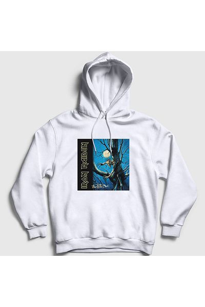 Presmono Λευκό Unisex Iron Maiden φούτερ με κουκούλα - Fear Of The Dark 86047tt