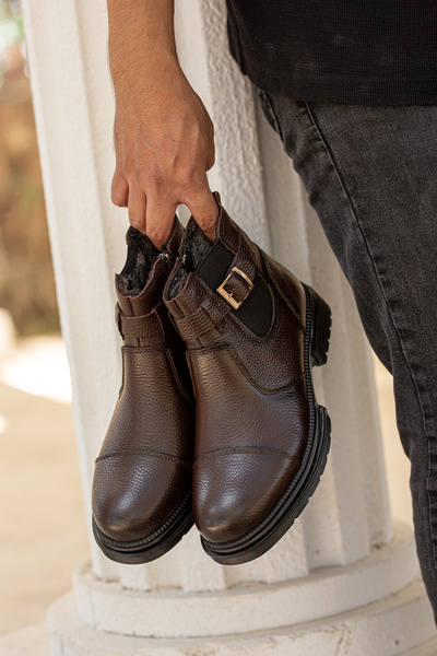 Daxtors Garantili D1985 Hakiki Deri Soğuk Geçirmez Erkek Bot